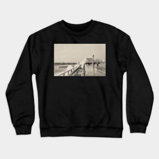 Rough sea on Madeira Drive, Brighton Crewneck Sweatshirt